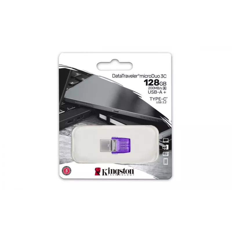 Kingston DataTraveler microDuo 3C 128GB USB-A + USB-C 200MB/s