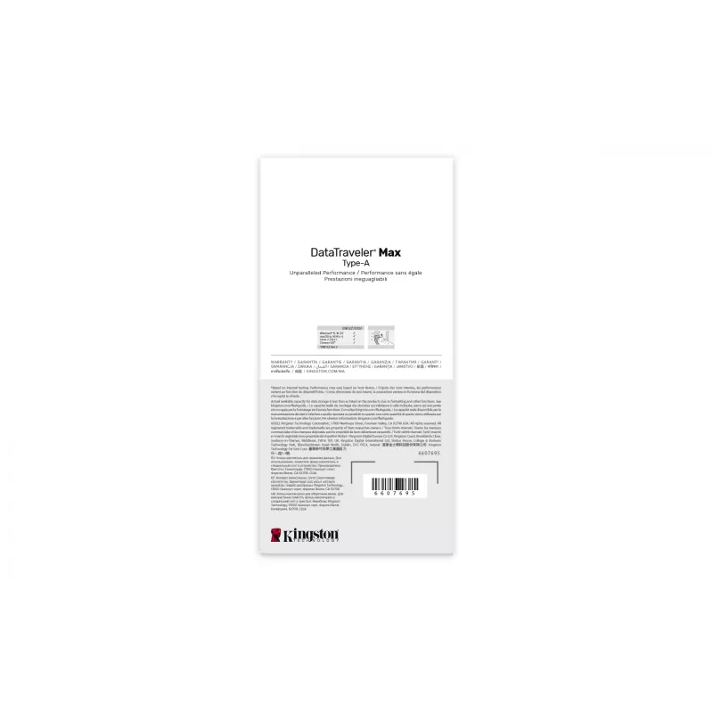 Kingston DataTraveler Max 256GB USB 3.2 Gen 2 atmintukas (Type-A) 1000MB/s skaitymas, 900MB/s rašymas