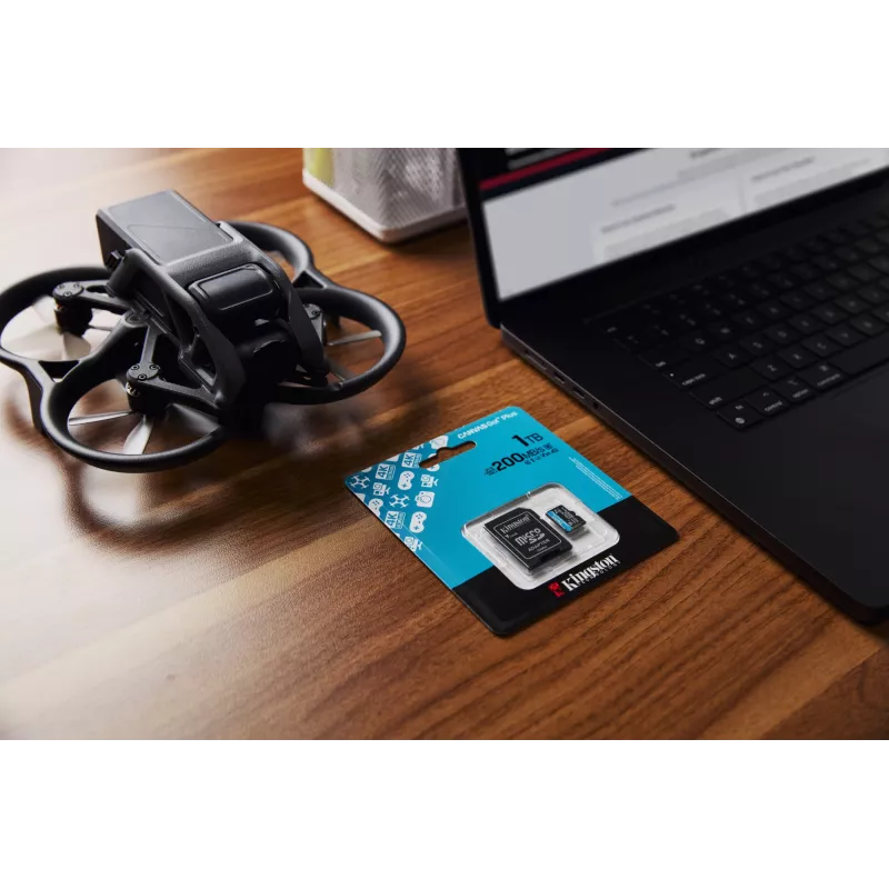 Kingston Canvas Go! Plus 1TB SDXC atminties kortelė, 200MB/s, C10, UHS-I, U3, V30