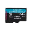 Kingston 64GB microSDXC Canvas Go Plus Gen4 200MB/s A2 U3 V30 atminties kortelė su adapteriu