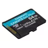 Kingston 64GB microSDXC Canvas Go Plus Gen4 200MB/s A2 U3 V30 atminties kortelė su adapteriu