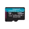 Kingston Technology 128GB microSDXC Canvas Go Plus Gen4 200MB/s A2 U3 V30 kortelė su adapteriu
