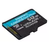 Kingston Technology 512GB microSDXC Canvas Go Plus Gen4 200MB/s A2 U3 V30 kortelė su adapteriu