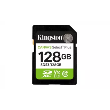 Kingston Canvas Select Plus 128GB SDXC atminties kortelė 150MB/s C10 UHS-I U1 V10