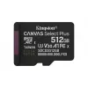 Kingston Canvas Select Plus 512GB microSDXC Gen3 150MB/s A1 atminties kortelė su adapteriu