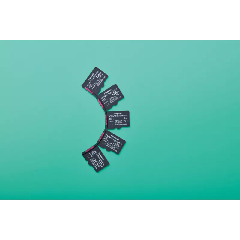 Kingston Canvas Select Plus 512GB microSDXC Gen3 150MB/s A1 atminties kortelė su adapteriu