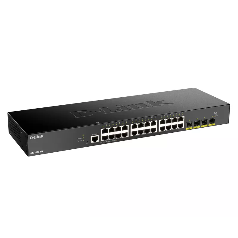 D-Link 24 prievadų Gigabit išmanusis valdomas jungiklis su 4x 10G SFP+