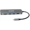D-Link 6-in-1 USB-C Hub DUB-2327 su HDMI / kortelių skaitytuvu / Power Delivery