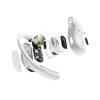 SHOKZ OpenFit Air belaidės ausinės su ausų kabliukais, baltos