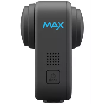 Veiksmo kamera GoPro MAX 360 (2025) — 360° įrašymas, 6K itin didelė raiška, įmontuotas ekranas, Wi‑Fi, GPS, Juoda