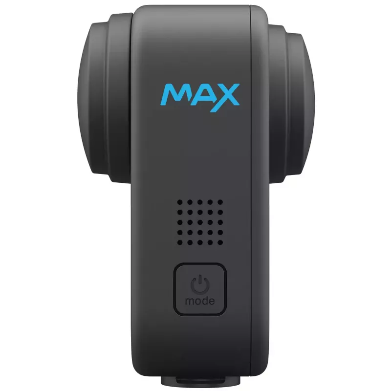 Veiksmo kamera GoPro MAX 360 (2025) — 360° įrašymas, 6K itin didelė raiška, įmontuotas ekranas, Wi‑Fi, GPS, Juoda
