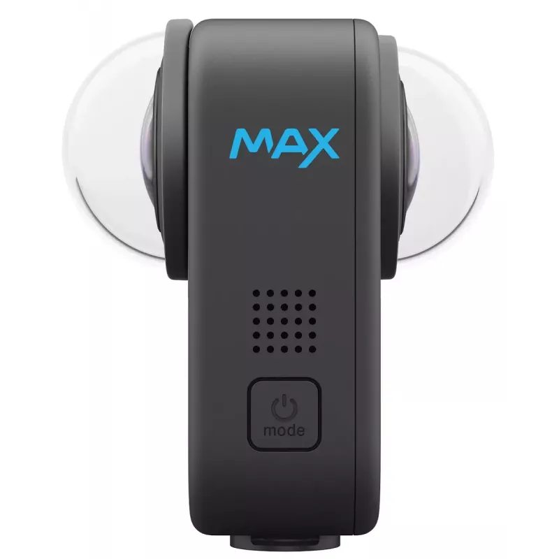 Veiksmo kamera GoPro MAX 360 (2025) — 360° įrašymas, 6K itin didelė raiška, įmontuotas ekranas, Wi‑Fi, GPS, Juoda
