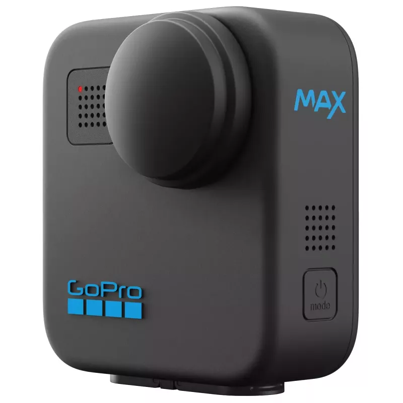 Veiksmo kamera GoPro MAX 360 (2025) — 360° įrašymas, 6K itin didelė raiška, įmontuotas ekranas, Wi‑Fi, GPS, Juoda