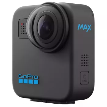 Veiksmo kamera GoPro MAX 360 (2025) — 360° įrašymas, 6K itin didelė raiška, įmontuotas ekranas, Wi‑Fi, GPS, Juoda