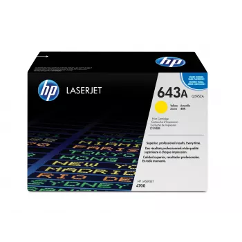 HP 643A geltonas originalus lazerinio spausdintuvo kasetė