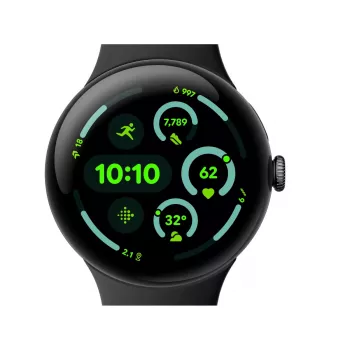 Išmanusis laikrodis Google Pixel Watch 3 AMOLED 45 mm Juodas