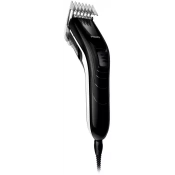 Philips šeimos plaukų kirpimo mašinėlė QC5115/15, juoda, balta, 3 mm, 2,1 cm, 4,1 cm, AC, 4,1 cm