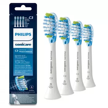 Philips Sonicare C3 Premium Plaque Defence HX9044/17 4 vnt balti dantų šepetėlio antgaliai