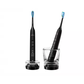 Sonicinis dantų šepetėlis Philips DiamondClean 9000 HX9914/54, 2 rankenos, 5 režimai, juodas, Bluetooth, 1 įkroviklis