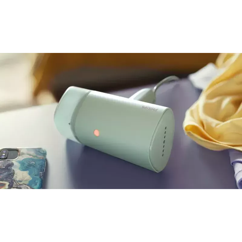 Nešiojamas garinis drabužių lygintuvas Philips 3000 serijos STH3010/70 — 1000 W, 20 g/min nuolatinis garas, 2 m laidas, sulankstomas, išimamas bakelis