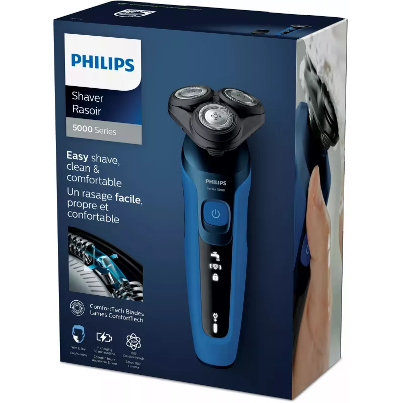 Elektrinis skustuvas Philips Series 5000 S5466/17 – rotacinis, 3 galvutės, šlapias ir sausas skutimas