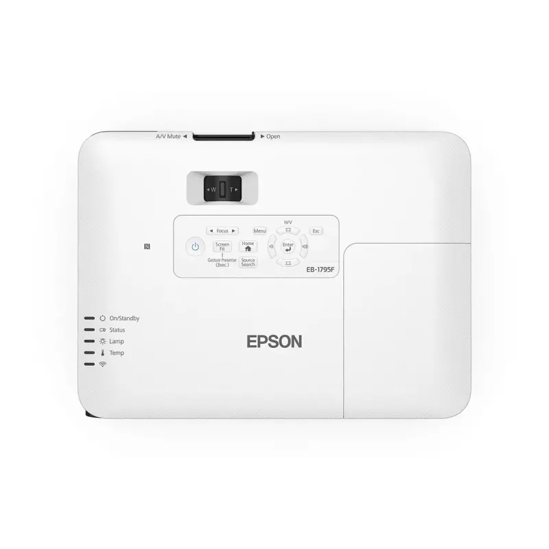 Projektorius Epson EB-1795F su trumpo fokusavimo objektyvu, 3200 ANSI liumenų, 3LCD, Full HD 1080p (1920x1080), baltas/pilkas