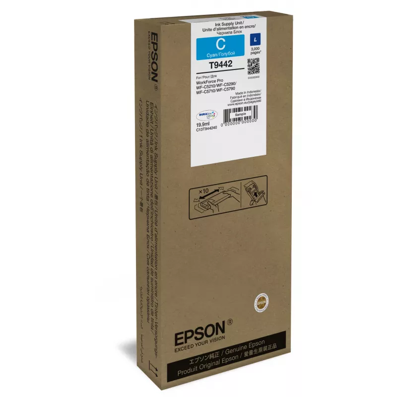 Epson WF-C5xxx serijos rašalo kasetė C13T944240 Cyan (originali)