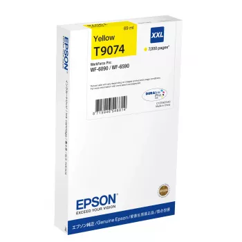 Originali Epson C13T90744N XXL geltona kasetė – Super didelės talpos rašalo kasetė, skirta WorkForce WF-6XXX