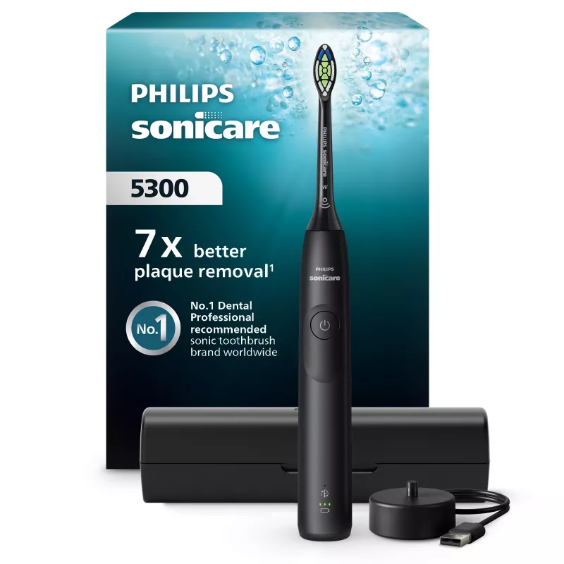 Sonic dantų šepetėlis Philips Series 5300 HX7101/02 — juodas