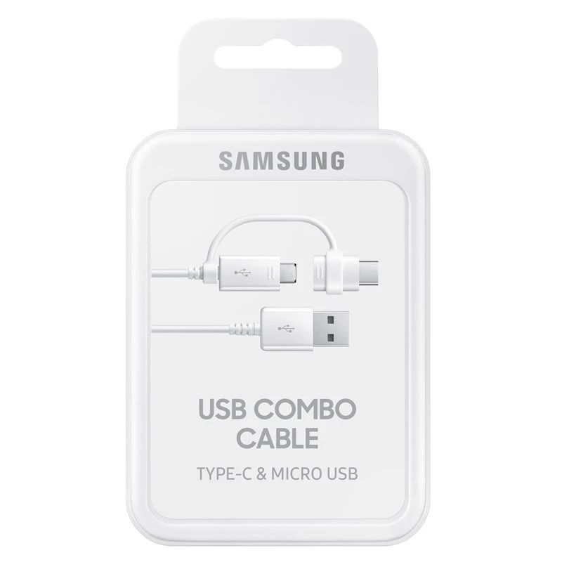 Samsung EP-DG930 USB laidas 2.0 1,5 m USB A / USB C & Micro-USB B baltas