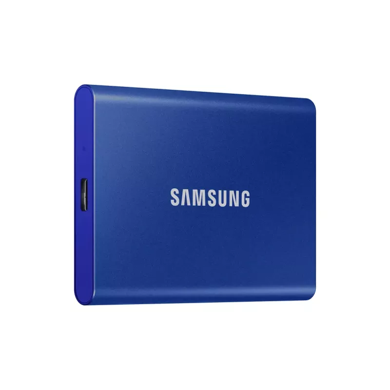 Išorinis SSD Samsung T7 Portable 1 TB, USB-C 3.2 Gen 2, NVMe, AES-256 aparatinė šifravimas, mėlynas