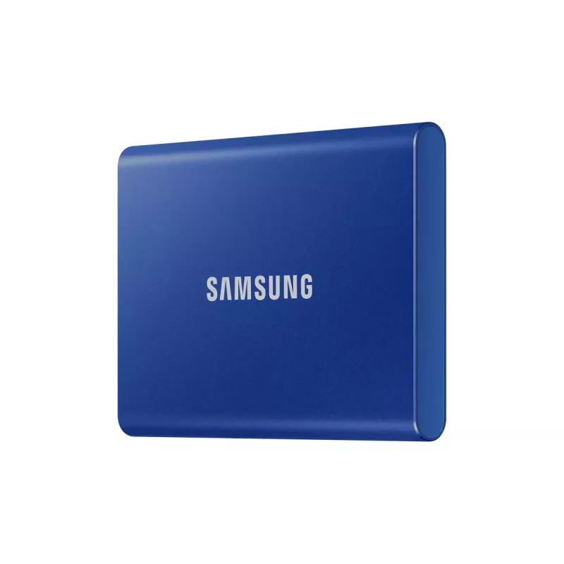 Išorinis SSD Samsung T7 Portable 1 TB, USB-C 3.2 Gen 2, NVMe, AES-256 aparatinė šifravimas, mėlynas