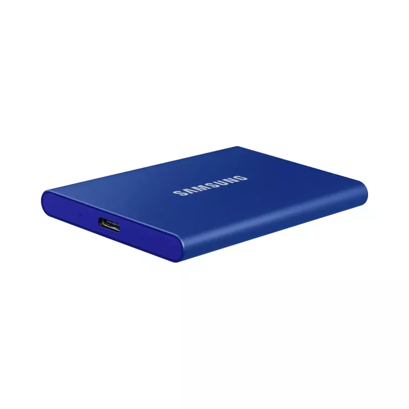Išorinis SSD Samsung T7 Portable 1 TB, USB-C 3.2 Gen 2, NVMe, AES-256 aparatinė šifravimas, mėlynas