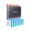 Išorinis SSD Samsung T7 Portable 1 TB, USB-C 3.2 Gen 2, NVMe, AES-256 aparatinė šifravimas, mėlynas