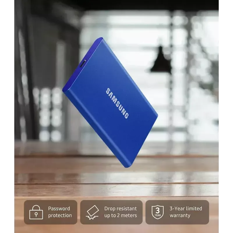 Samsung Portable SSD T7 1 TB USB Type-C 3.2 Gen 2 (3.1 Gen 2) Pilka