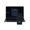 Išorinis SSD Samsung MU-PE1T0K 1TB nešiojamas NVMe USB Type-C 3.2 Gen 2, smėlio spalvos, guminis korpusas, atsparus vandeniui
