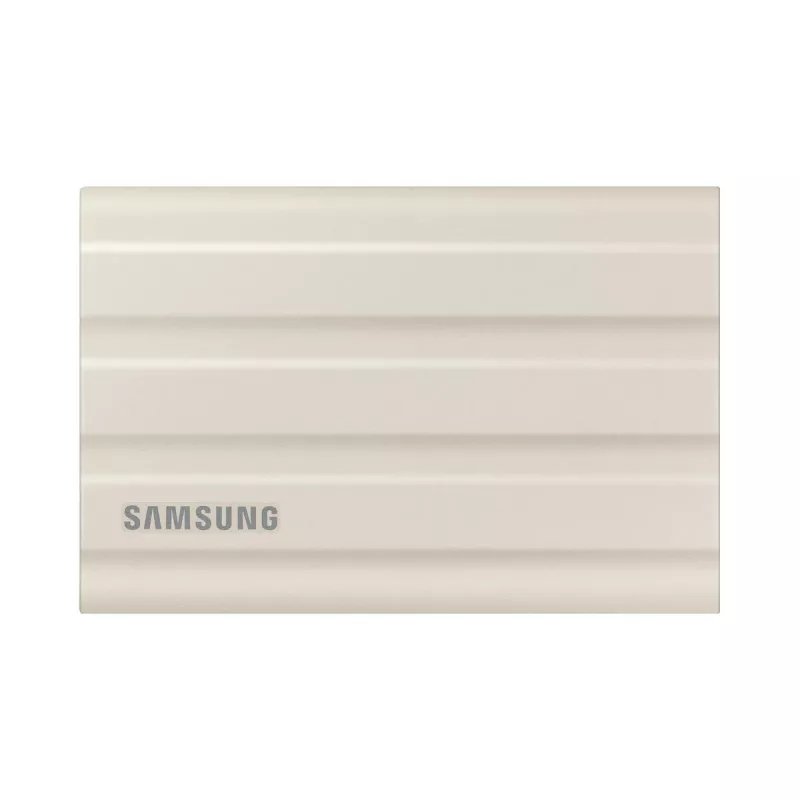 Išorinis SSD diskas Samsung MU-PE2T0K 2 TB NVMe nešiojamas USB Type-C 3.2 Gen 2, skaitymas 1050 MB/s, rašymas 1000 MB/s, smėlio spalvos guminis korpusas