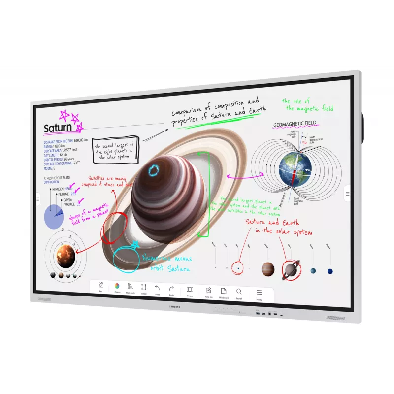 Samsung WM85B interaktyvi lenta 2,16 m (85 colių) 3840 x 2160 pikselių Liečiamas ekranas Pilka, Balta