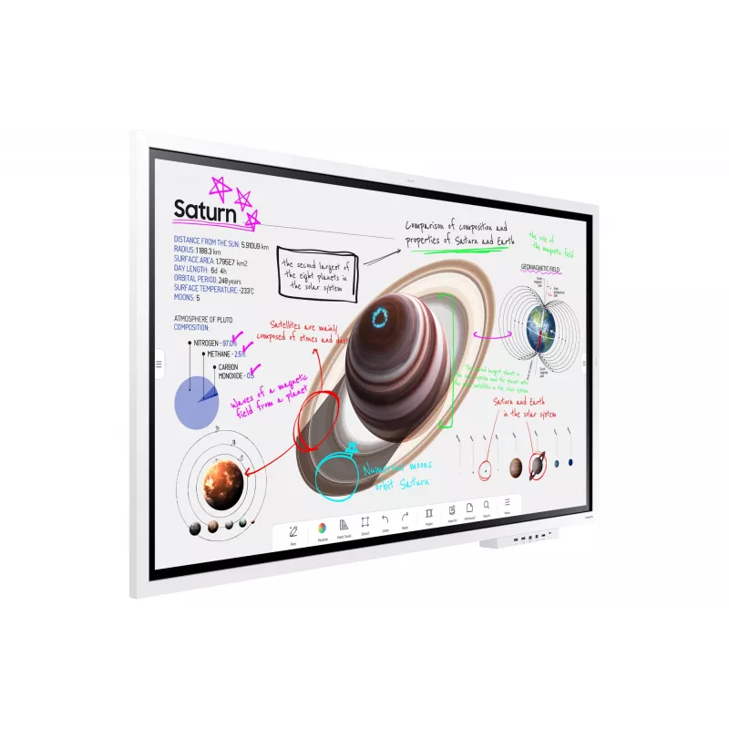 Samsung WM55B interaktyvi lenta 139,7 cm (55 col.) 3840 x 2160 pikselių Liečiamas ekranas Pilka, Balta