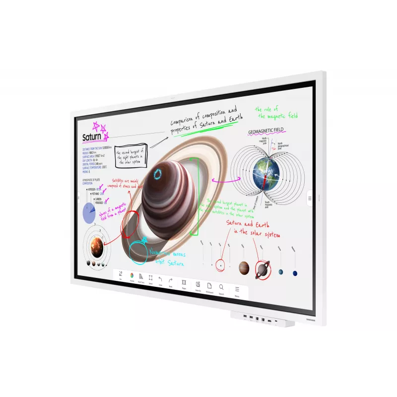 Samsung WM55B interaktyvi lenta 139,7 cm (55 col.) 3840 x 2160 pikselių Liečiamas ekranas Pilka, Balta