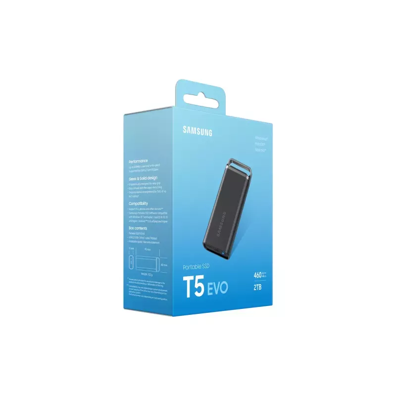Samsung T5 EVO 2TB nešiojamas SSD diskas USB 3.2 Gen 1 MU-PH2T0S