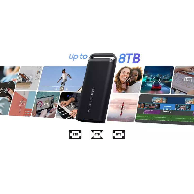 Samsung T5 EVO 2TB nešiojamas SSD diskas USB 3.2 Gen 1 MU-PH2T0S