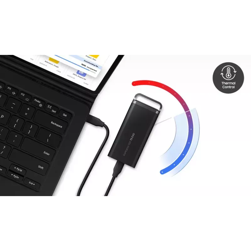 Samsung T5 EVO 2TB nešiojamas SSD diskas USB 3.2 Gen 1 MU-PH2T0S