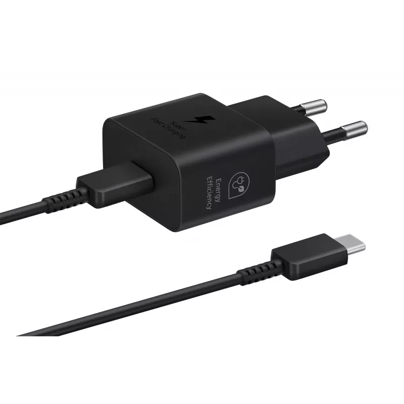 Samsung EP-T2510 25W USB‑C greitasis kroviklis, juodas, 1 m laidas