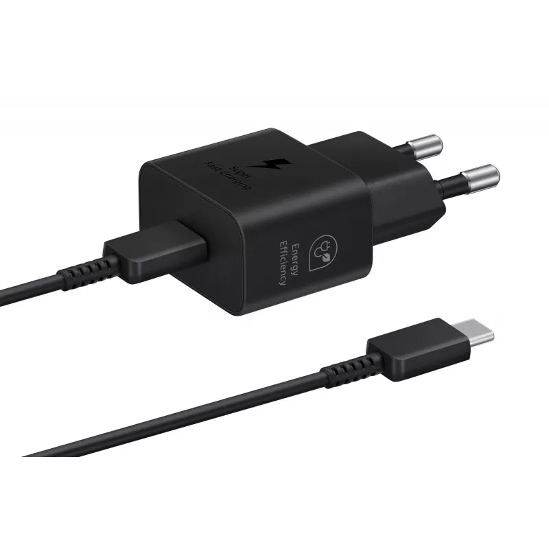 Samsung EP-T2510 25W USB‑C greitasis kroviklis, juodas, 1 m laidas