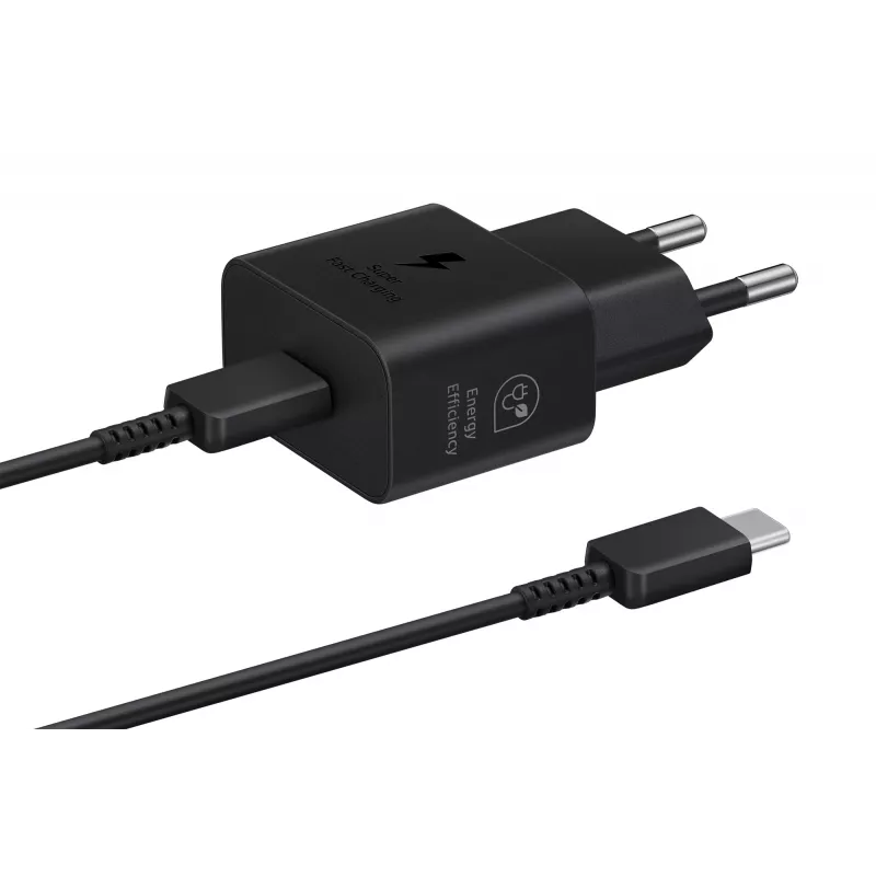 Samsung EP-T2510 25W USB‑C greitasis kroviklis, juodas, 1 m laidas