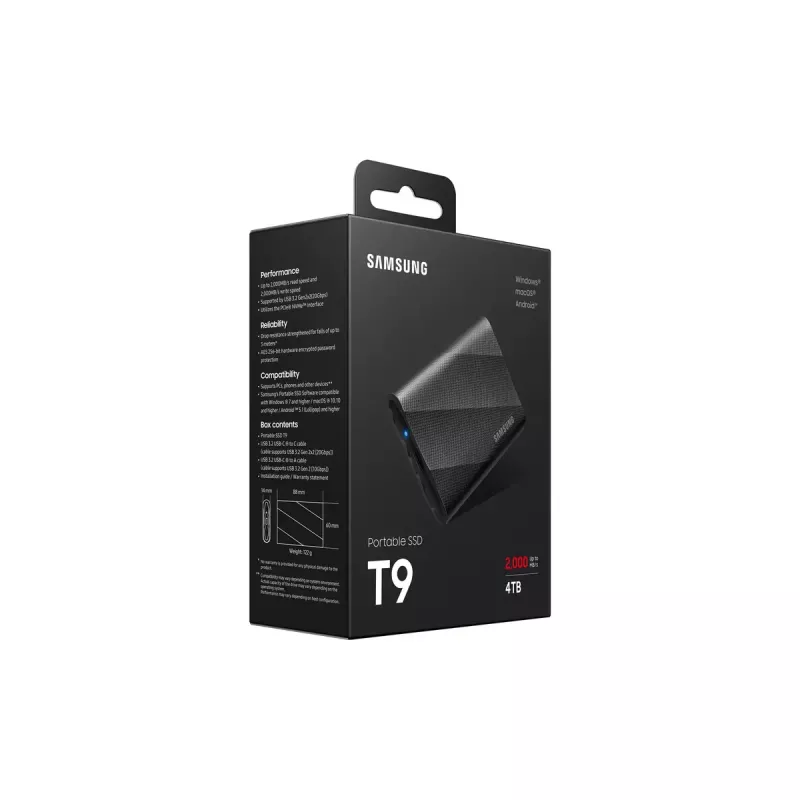 Samsung MU-PG4T0B 4 TB USB Type-C USB 3.2 Gen 2x2 juodas