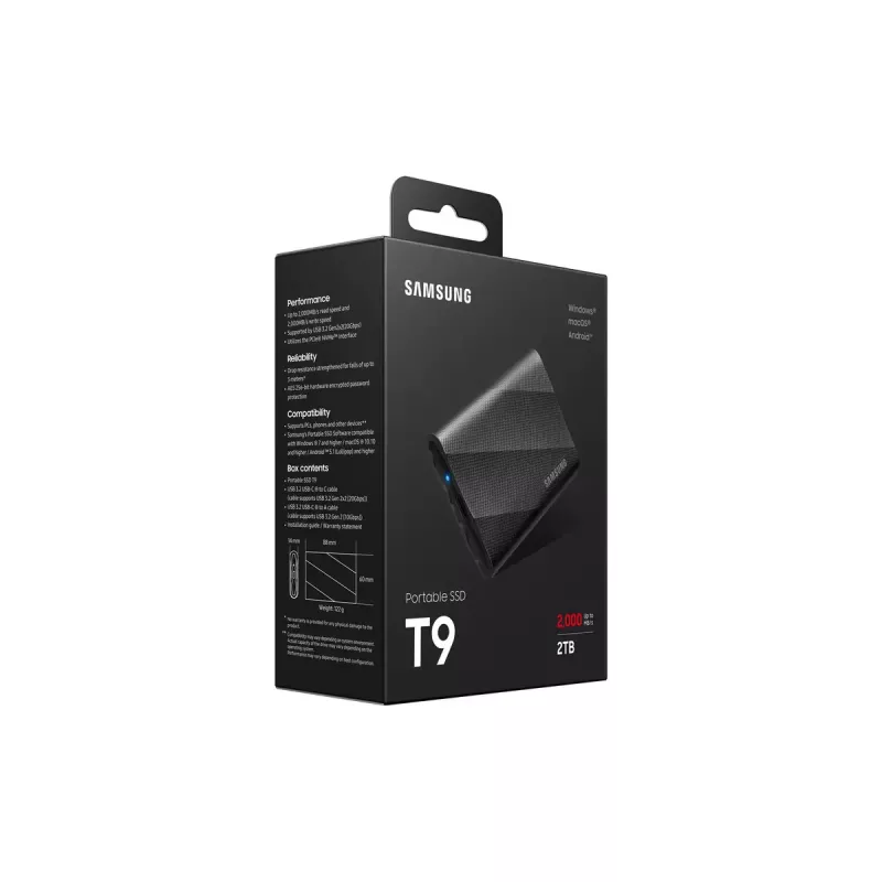 Samsung MU-PG2T0B 2 TB USB Type-C USB 3.2 Gen 2x2 juodas