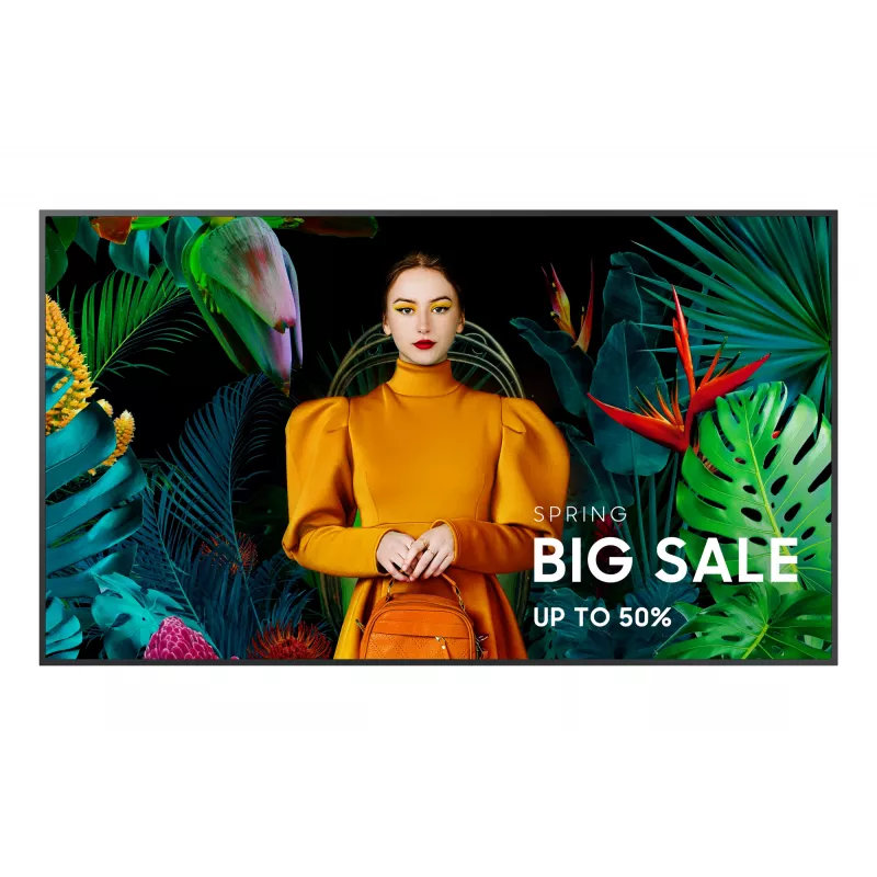 Samsung QM75C skaitmeninė reklamos plokštė 190,5 cm (75 col.) LCD Wi-Fi 500 cd/m² 4K Ultra HD juoda Tizen 24/7