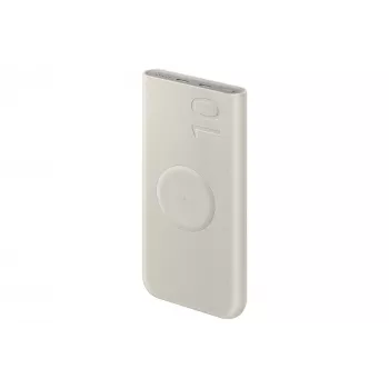 Power bank Samsung EB-U2510XUEGEU 10000 mAh, PD 3.0 25W, USB-C įėjimas/išėjimas, belaidis įkrovimas, 3 įrenginių išėjimas, smėlio spalvos